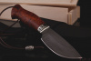 Нож "Сова" клинок ХВ-5 (алмазная). Рукоять карельская береза(коричневая), мельхиор.